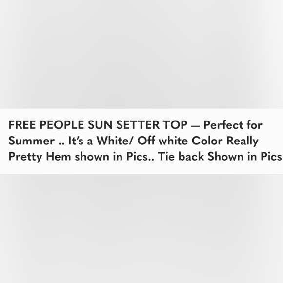 NWT. FREE PEOPLE  SUN-SETTER TOP - Picture 8 of 8